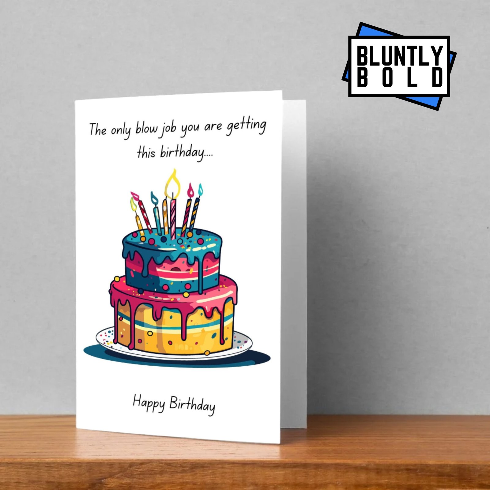 Blow job birthday card bluntly bold blow job funny rude birthday card